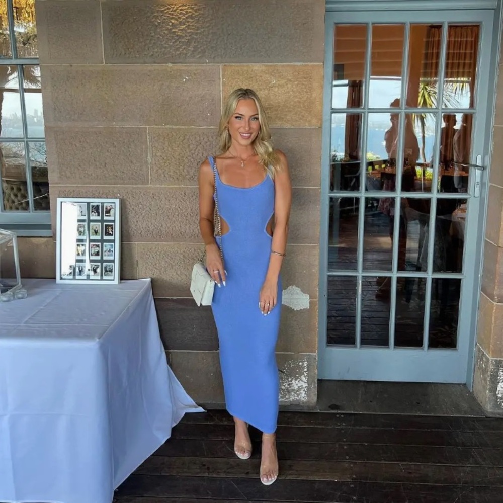 Blue Knit Dress